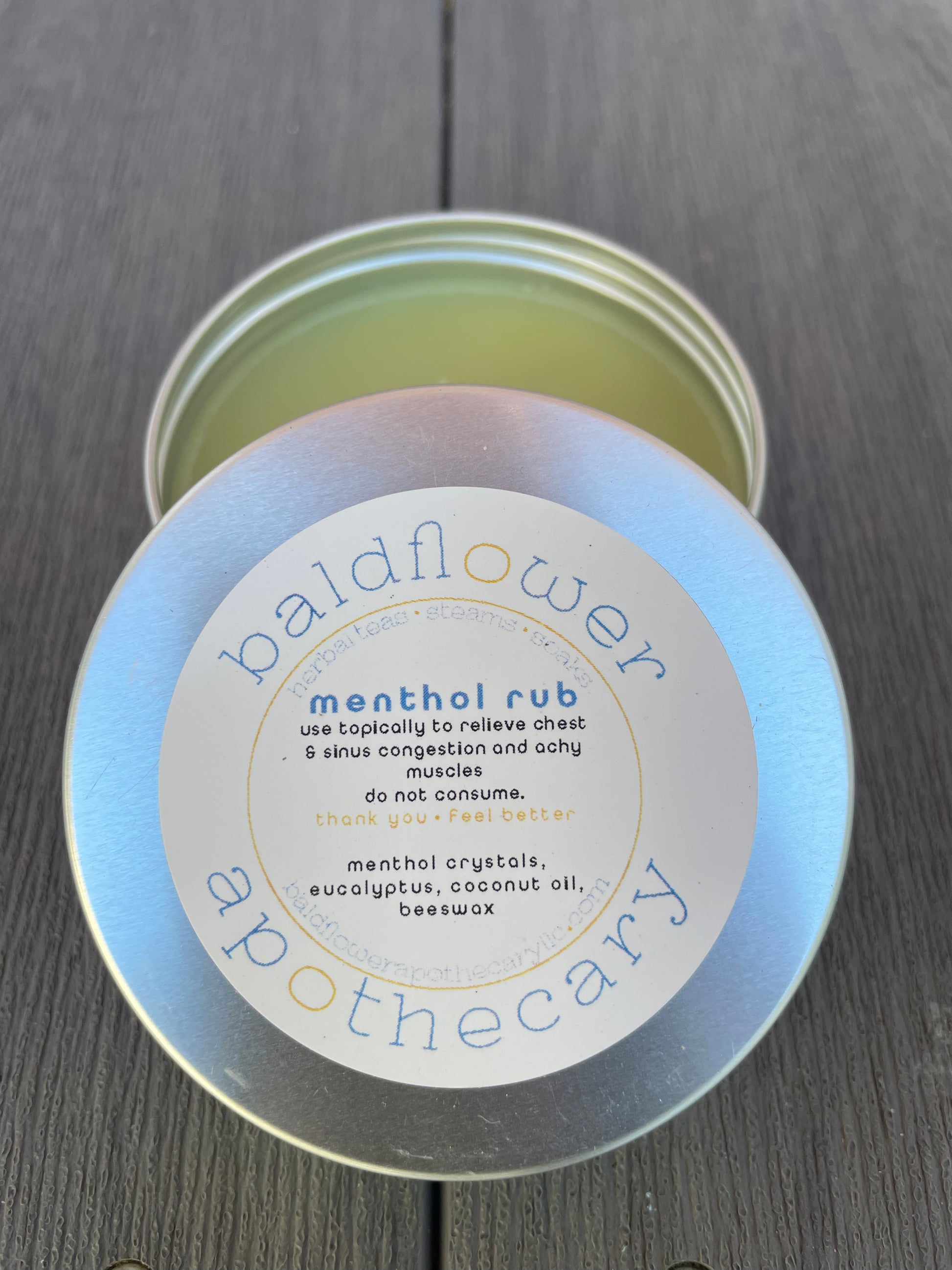 menthol rub – baldflower apothecary