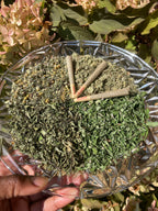 eye opener roll (chocolate peppermint/mugwort/yarrow/mullein)